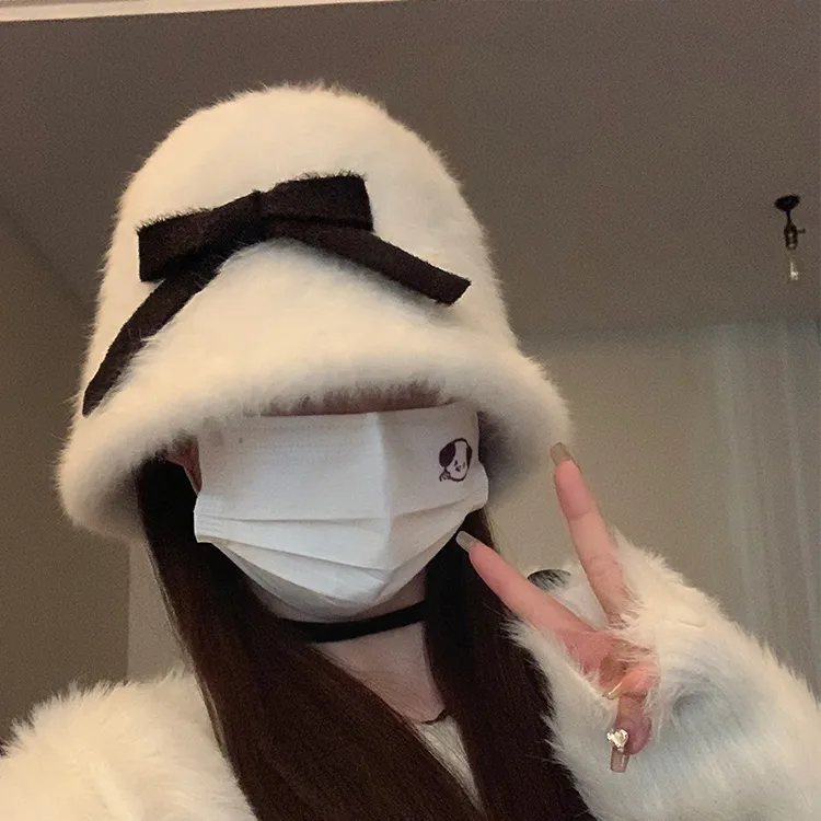 ALIEN BANG Rabbit Fur Bucket Hats Unisex-1