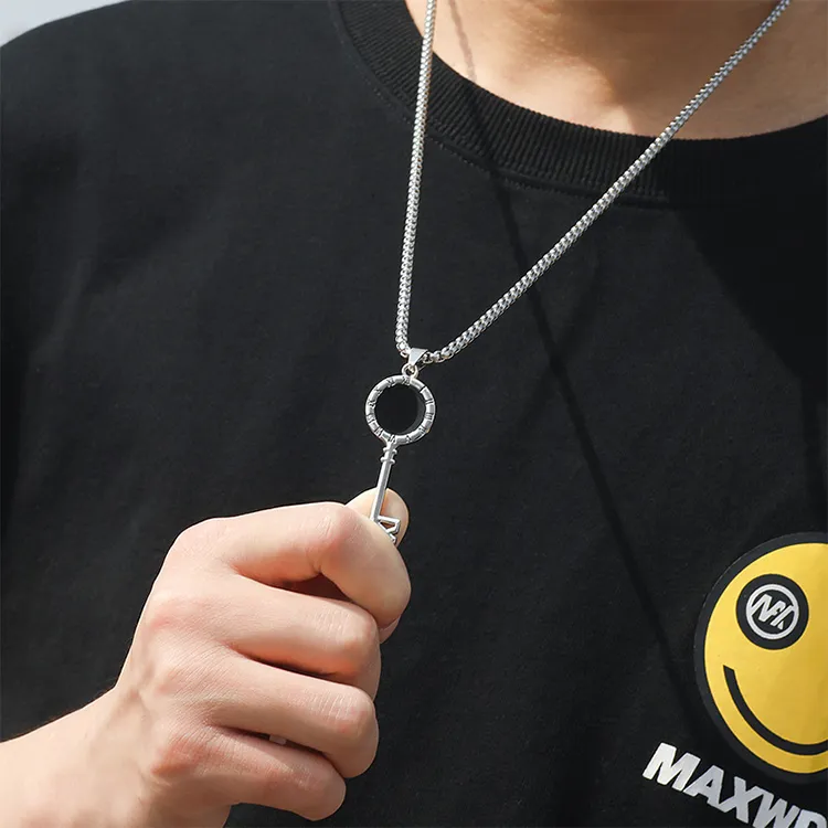 ALIEN BANG Titanium Steel Necklaces Men's-3