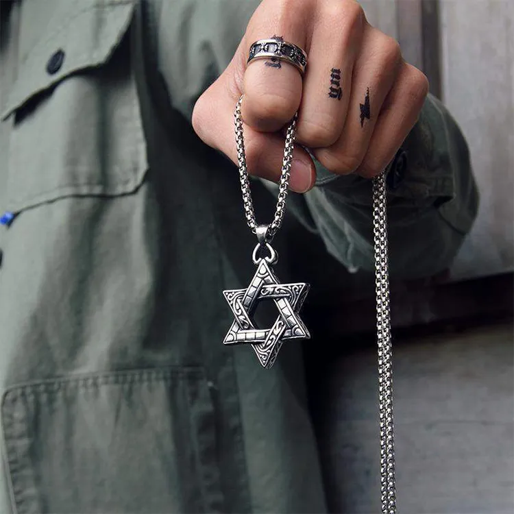 ALIEN BANG Titanium Steel Necklaces Men's-1