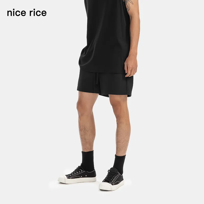 Nice Rice Casual Shorts Men's Charcoal Black-3