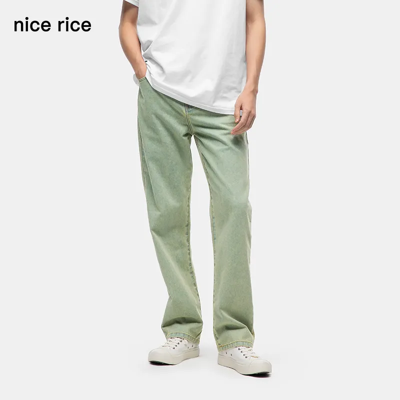 Nice Rice Jeans Men's Yellow Green-2