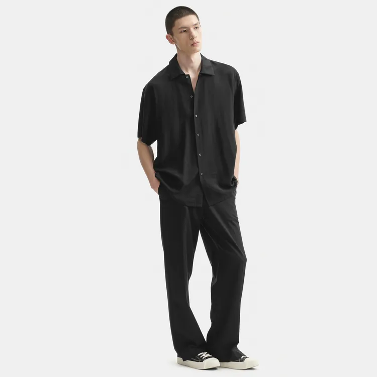 Nice Rice Casual Pants Unisex Black-2