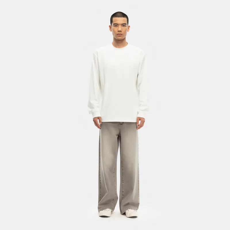 Nice Rice Jeans Unisex Khaki Gray-3