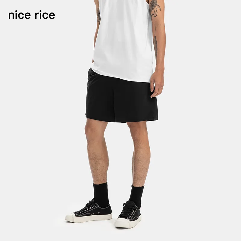 Nice Rice Casual Shorts Men's Coal Black-4
