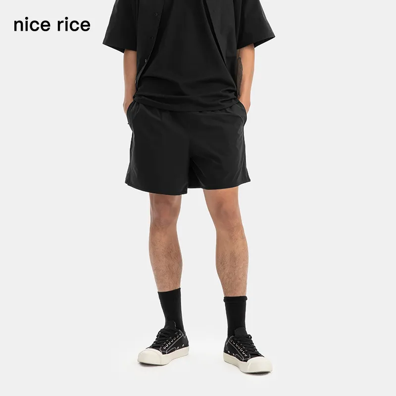 Nice Rice Casual Shorts Men's Coal Black-2