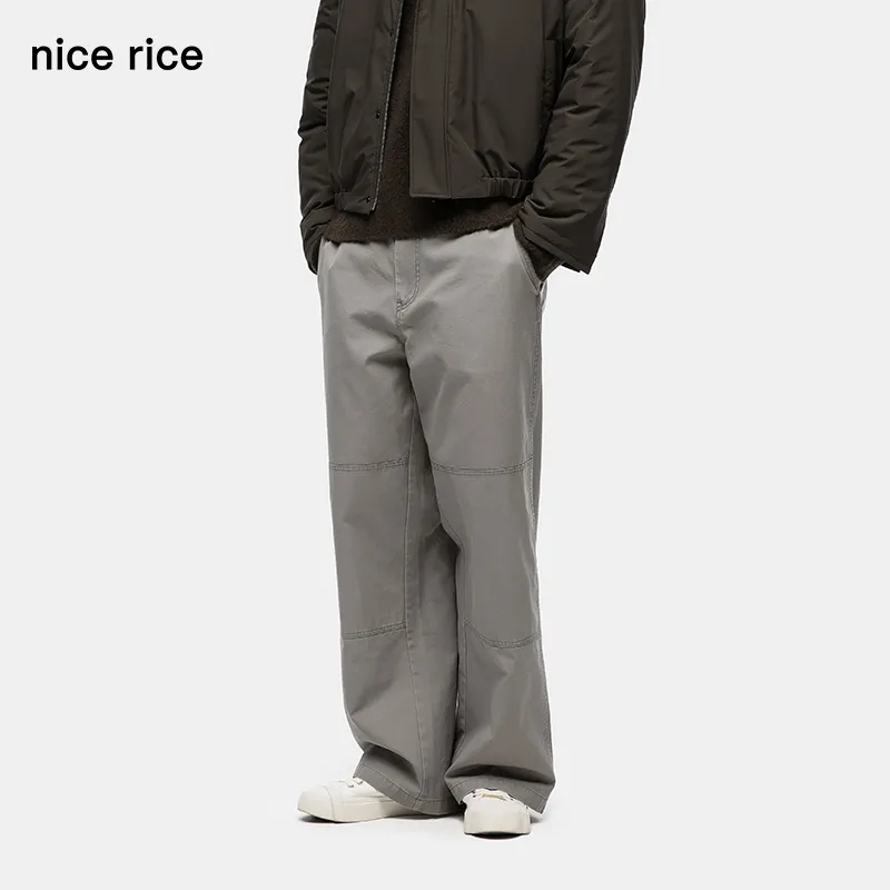 Nice Rice Casual Pants Men's Mud Gray-5