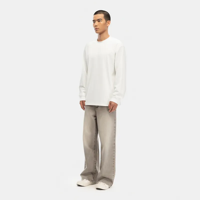 Nice Rice Jeans Unisex Khaki Gray-4