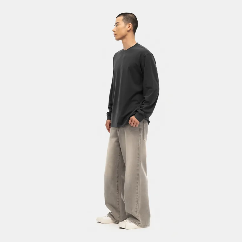 Nice Rice Jeans Unisex Khaki Gray-6