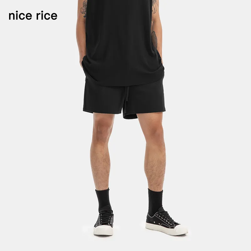 Nice Rice Casual Shorts Men's Charcoal Black-4