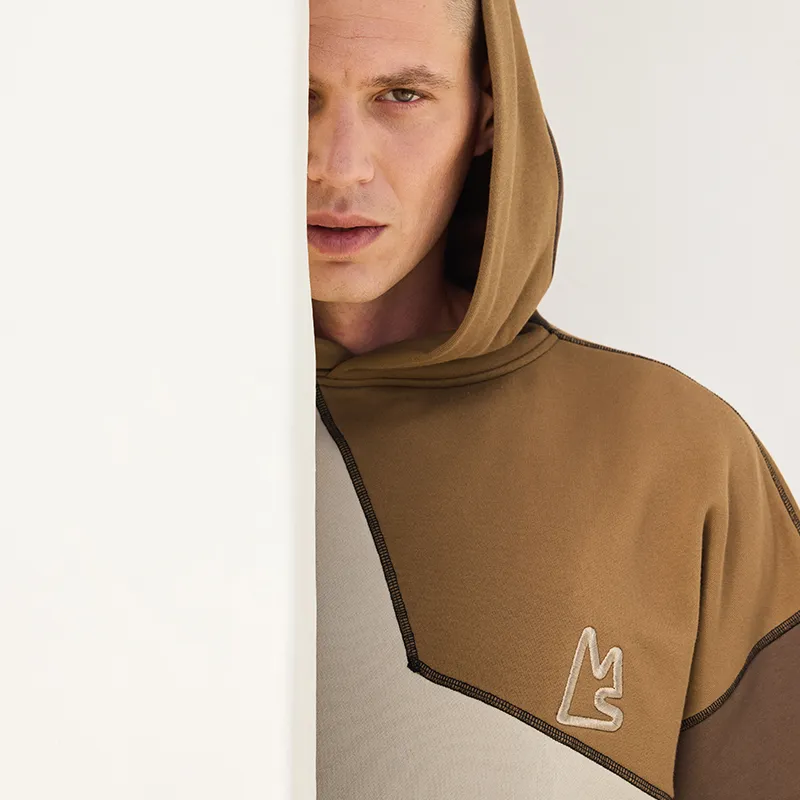 Magn Lens Sweatshirts Men Khaki-5