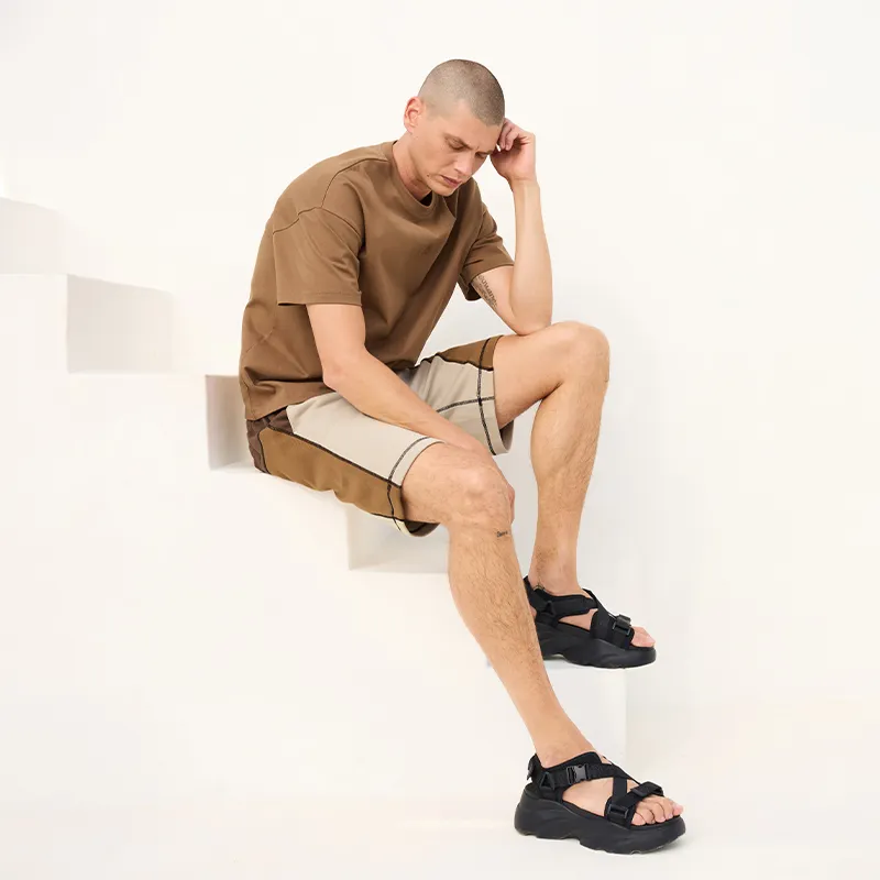 Magn Lens Casual Shorts Men Dark Umber-5