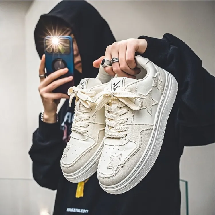 TAFN Korean Style, Versatile Comfortable, Everyday Commute Low Top Skateboard Shoes Men's-4