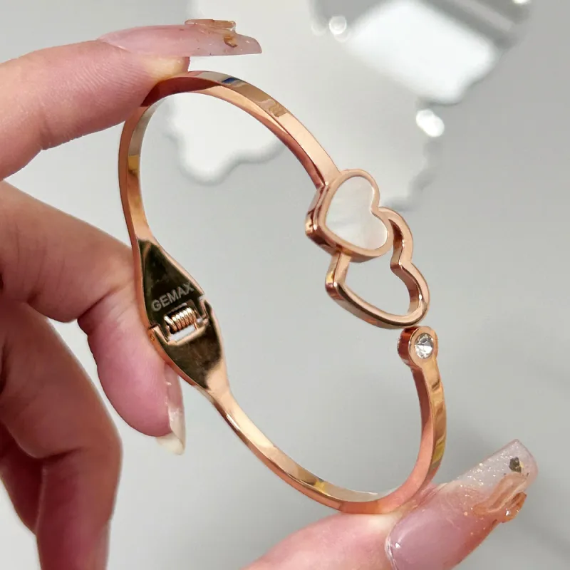 GEMAX Stainless Steel Bangles Women's Rose Gold-4