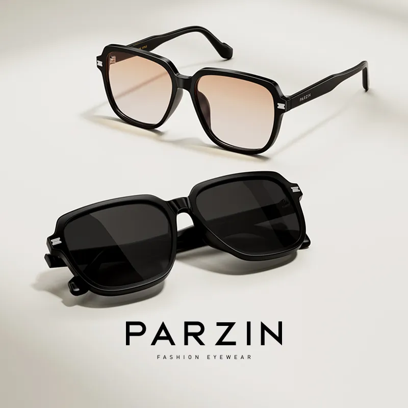 PARZIN Square Ink Lenses Unisex-4