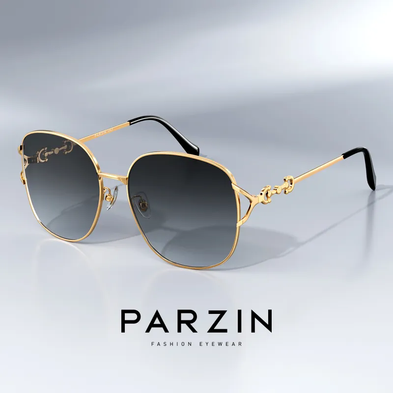 PARZIN Round Sunglasses Women's Metal Frame-1