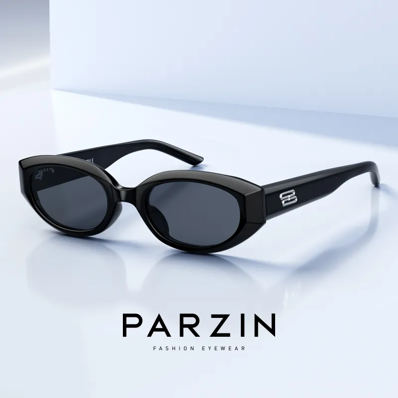 PARZIN TR/Memory Plastic Irregular Shape Sunglasses Unisex-4