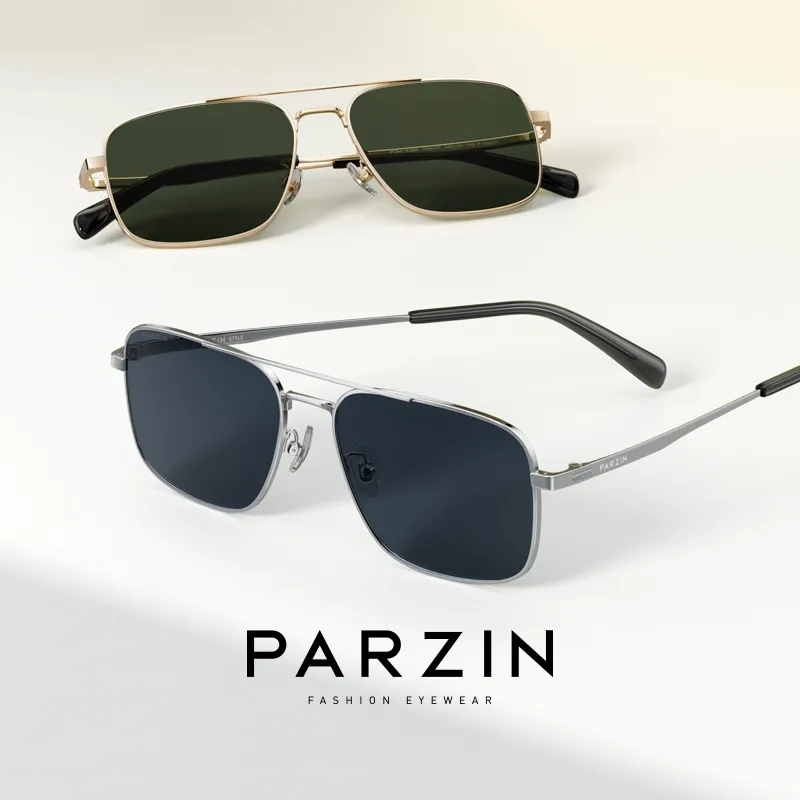 PARZIN Plate Alloy Frame Aviator Sunglasses Men's-7