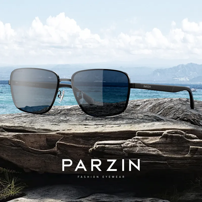PARZIN Alloy Square Sunglasses Men's-1