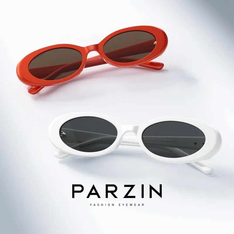 PARZIN Plate Frame Oval Sunglasses Unisex-8