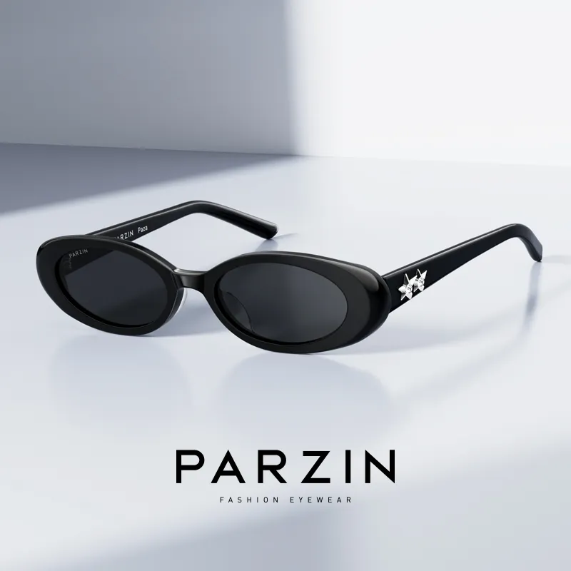 PARZIN Plate Frame Oval Sunglasses Unisex-3