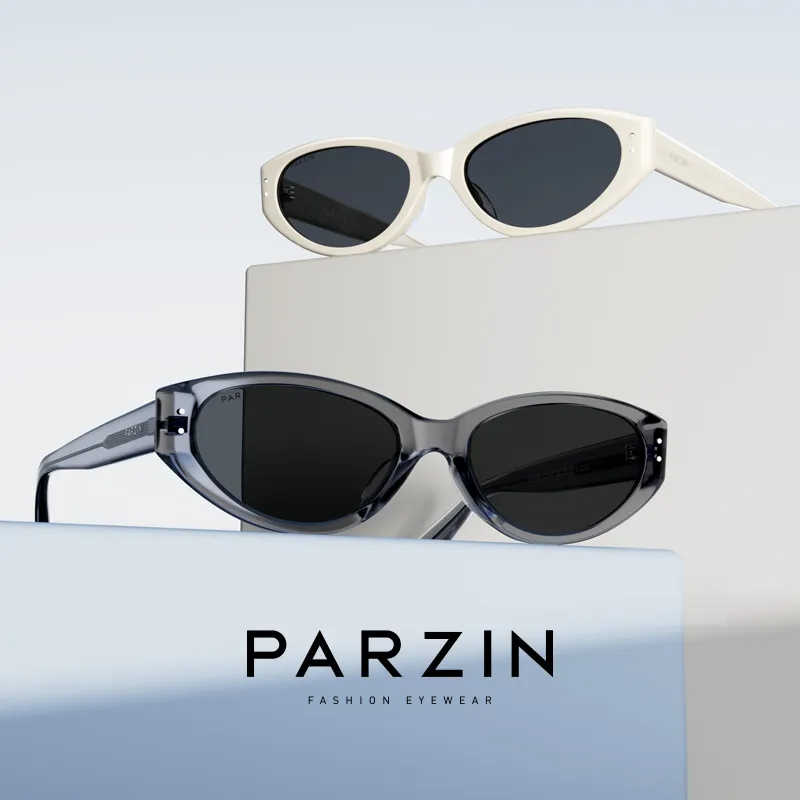 PARZIN Plate Frame Cat Eye Sunglasses Unisex-4