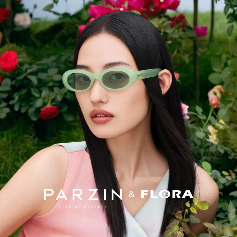 PARZIN Plate Frame Oval Sunglasses Women's-1