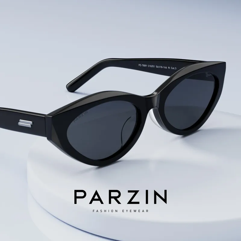 PARZIN Plate Frame Cat Eye Sunglasses Unisex-3