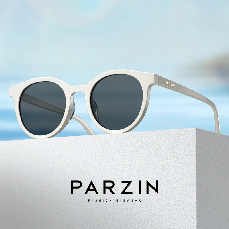 PARZIN Plate Frame Round Sunglasses Women's Fashion Sun Protection UV Protection Cute Sunglasses-4