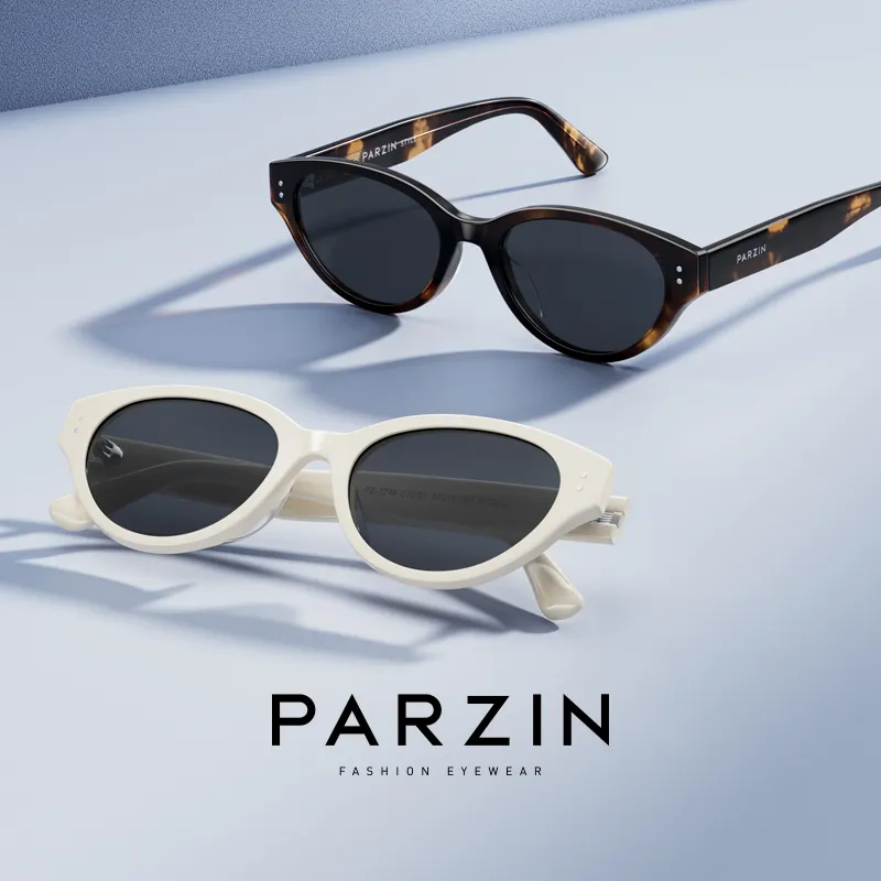 PARZIN Plate Frame Cat Eye Sunglasses Unisex-6