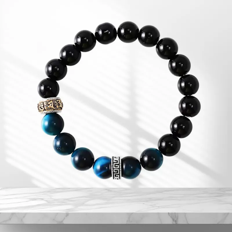 Star Treasures Obsidian Bracelets Men's-2