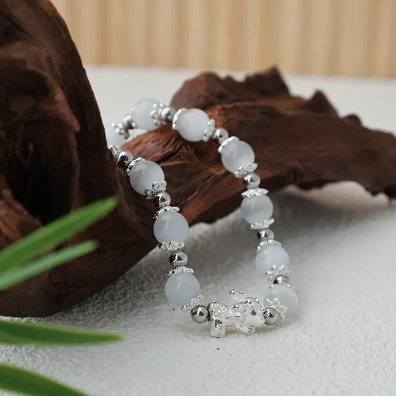 Star Treasures Glass Cat Eye Bracelets Unisex-1