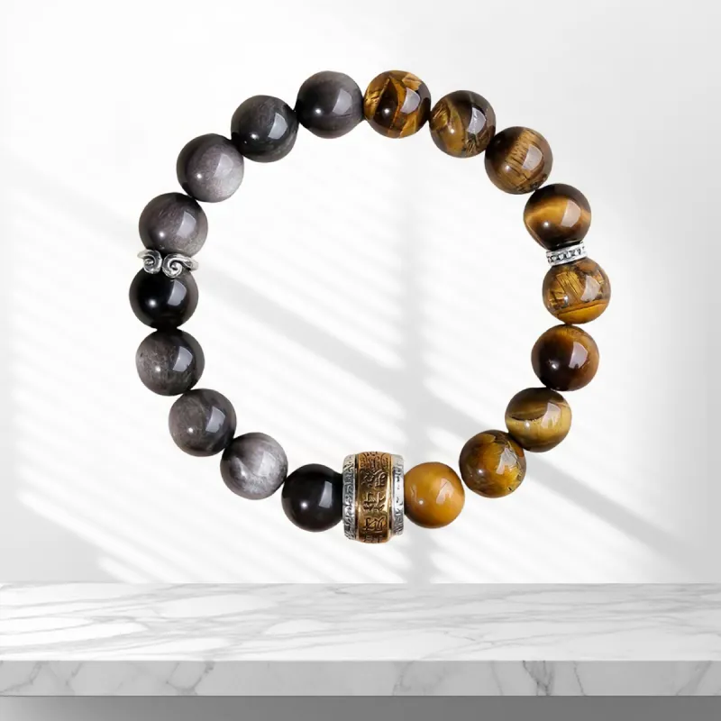 Star Treasures Obsidian Bracelets Men's-2