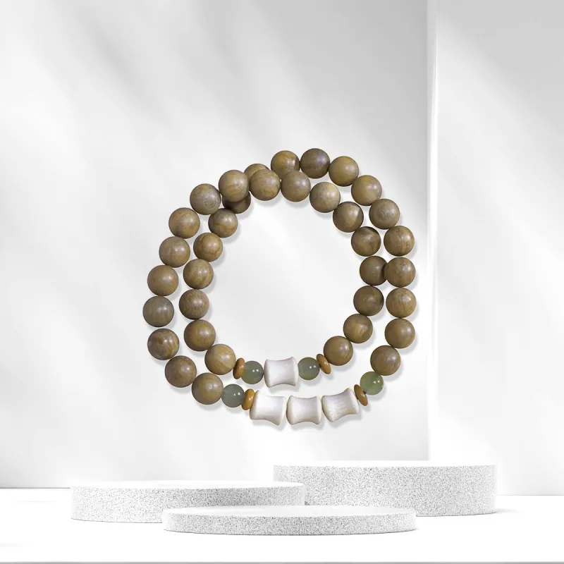Star Treasures Green Sandalwood Bracelets Unisex-2