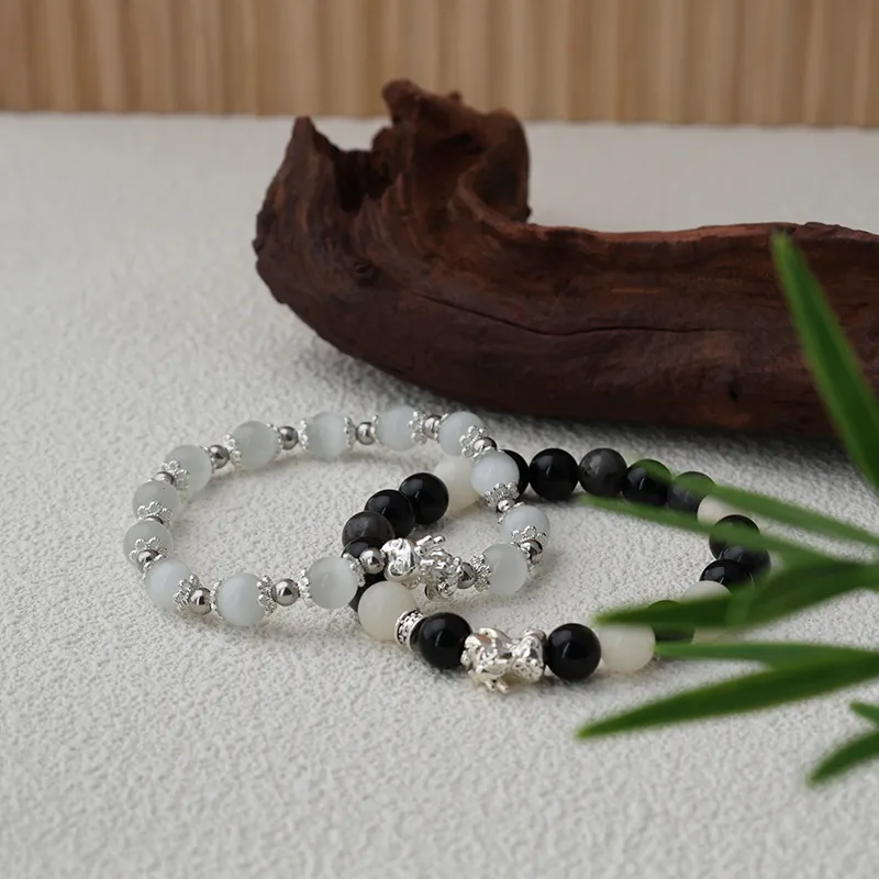 Star Treasures Glass Cat Eye Bracelets Unisex-5