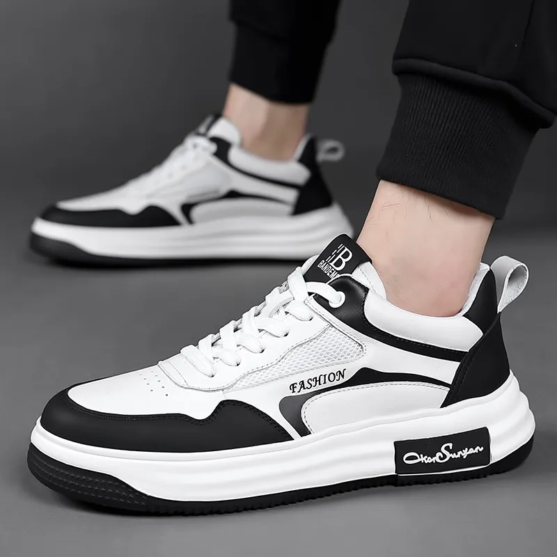 A Fairy Tale Of A Pair Of Shoes Anti Slip And Wear Resistant Breathable Low Top Skateboard Shoes Men's White-4