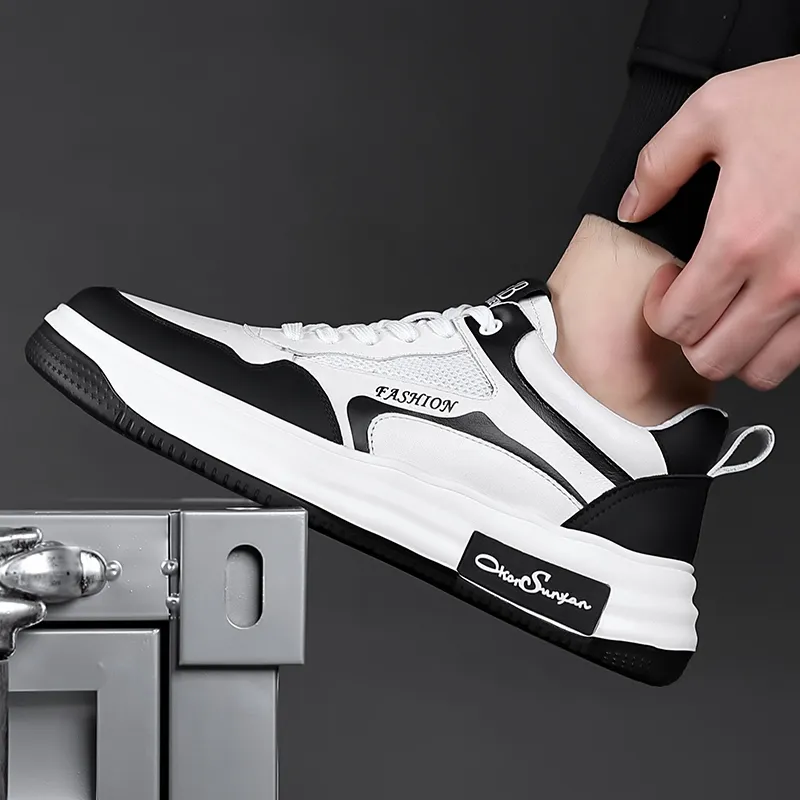 A Fairy Tale Of A Pair Of Shoes Anti Slip And Wear Resistant Breathable Low Top Skateboard Shoes Men's White-5