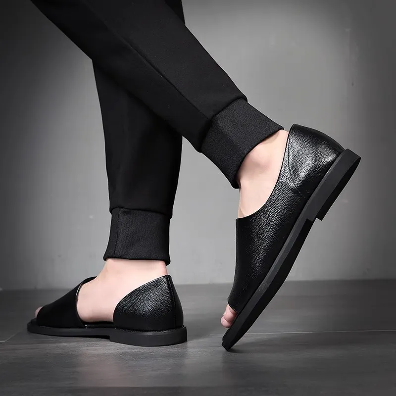 A Fairy Tale Of A Pair Of Shoes Strap Sandals Men's Black-5