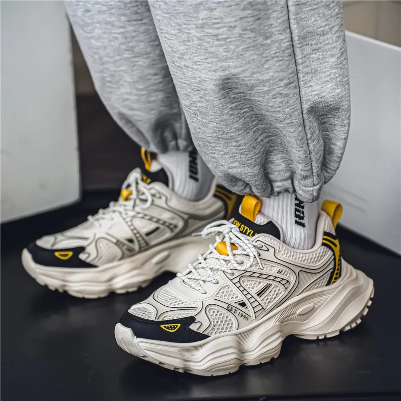 Topland Slip Resistant, Abrasion Resistant, Waterproof Low Top Chunky Sneakers Men's-4