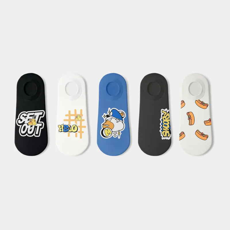 SEM/R Ankle Socks Unisex 5 Pack Rock Monkey-1
