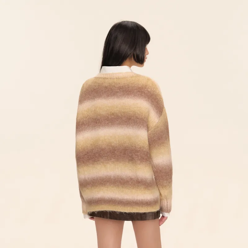CLIMAX VISION Sweater Unisex Khaki Yellow Brown Gradient-6