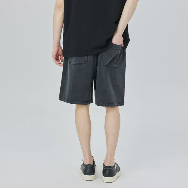 CLIMAX VISION Casual Shorts Unisex Washed Black-3