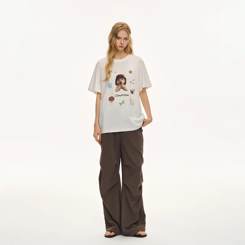 CLIMAX VISION Cute Pet Series T Shirts Unisex White-5