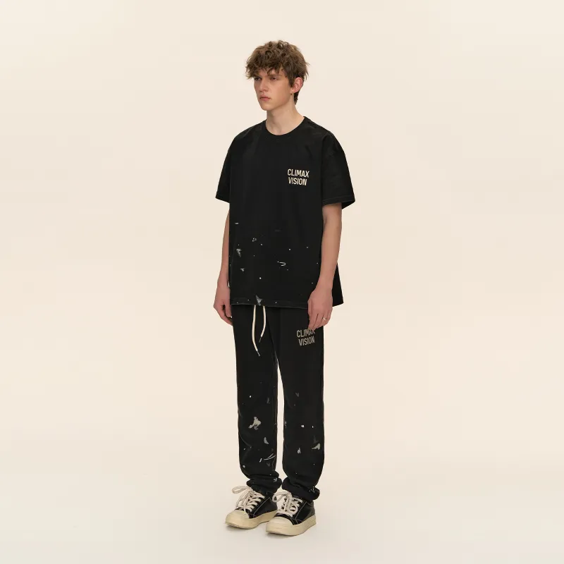 CLIMAX VISION Casual Pants Unisex Washed Black-5