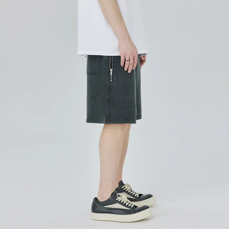 CLIMAX VISION Casual Shorts Unisex Washed Black-4