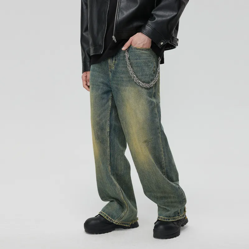 CLIMAX VISION Jeans Unisex Vintage Washed Blue-8