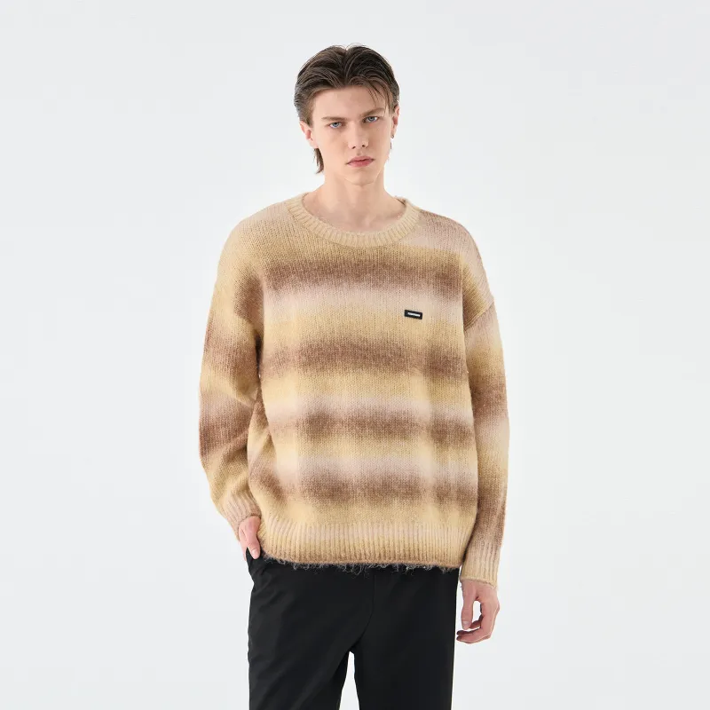 CLIMAX VISION Sweater Unisex Khaki Yellow Brown Gradient-2