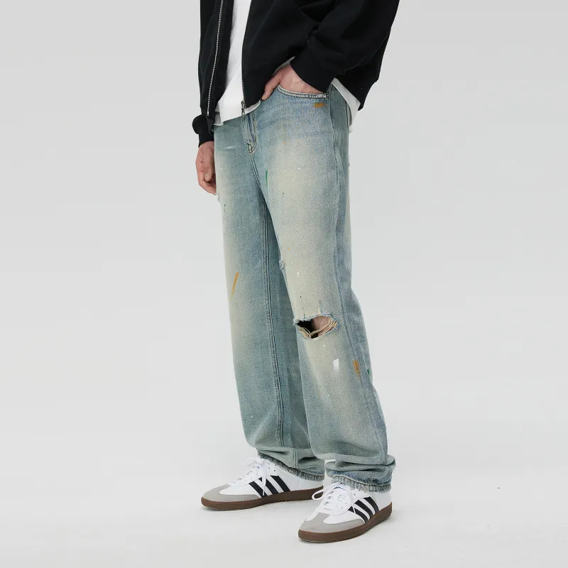 CLIMAX VISION Jeans Unisex Ink Splatter-3