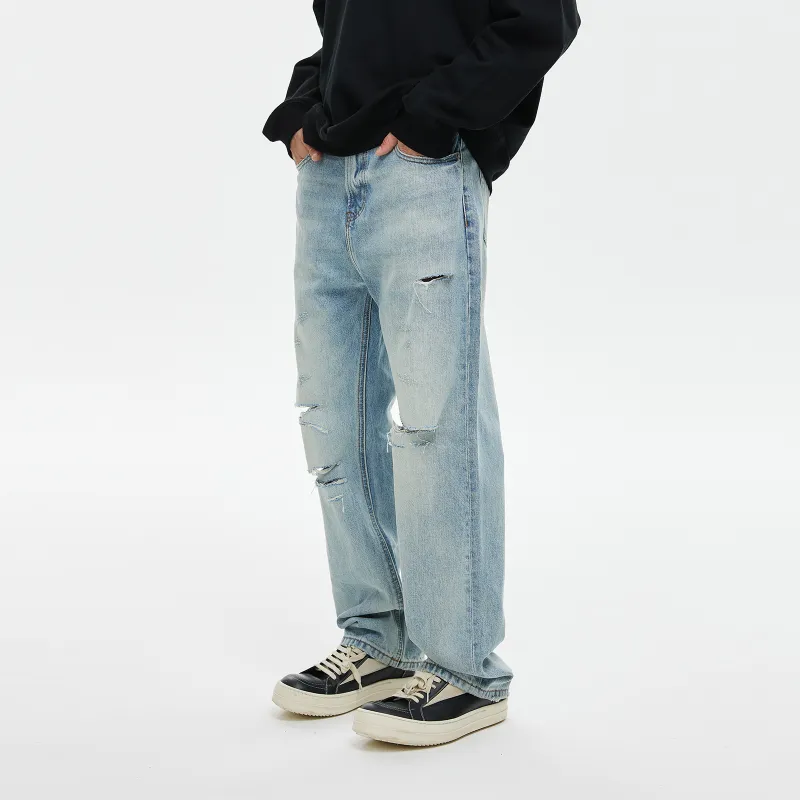 CLIMAX VISION Jeans Unisex Washable Light Blue-3