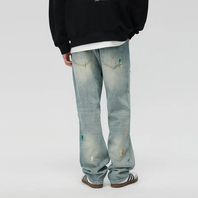 CLIMAX VISION Jeans Unisex Ink Splatter-5