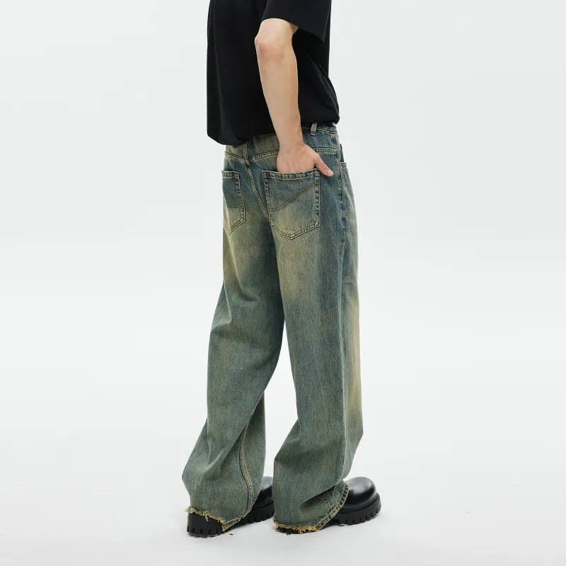 CLIMAX VISION Jeans Unisex Vintage Washed Blue-3
